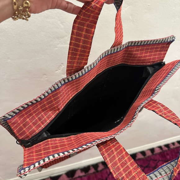 Bode Red Zipper Tote Bag - Picture 5 of 5